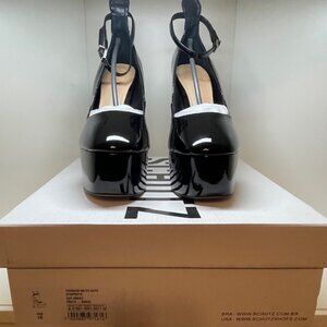 Schutz Black Fechado Salto Alto High Heel